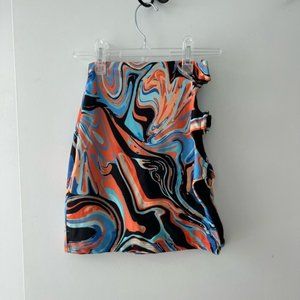 White fox cut out SKIRT